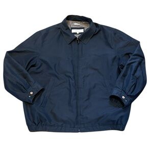 Perry Ellis Portfolio Microfiber Navy‎ Lightweight Lined Windbreaker Jacket